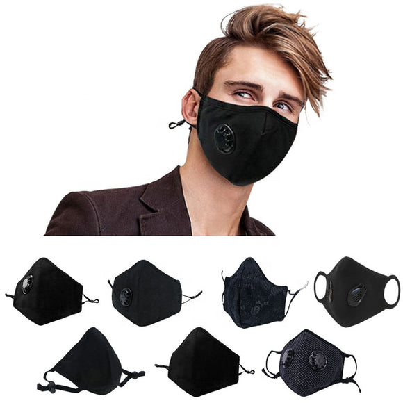 Anti pollution dust sport breathing valve face workout mask