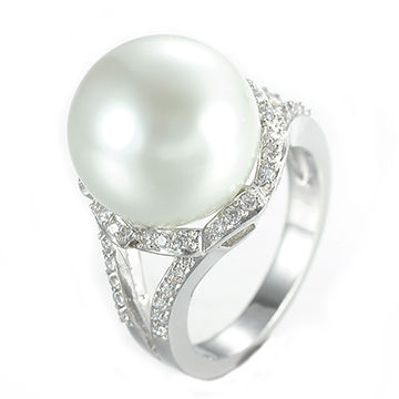 Baseline Solving Freshwater fashionable pearl ring for women and weddings