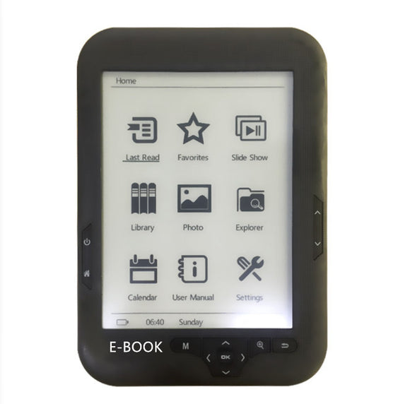 Expression ebook reader 6'' with 8GB build in 800*600 e-ink screen 2500mAh 7500 pages